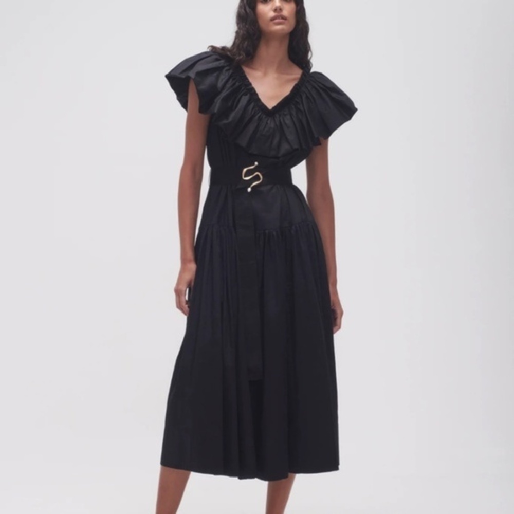 Aje - Alma‎ Bubble Frill Cotton Dress.